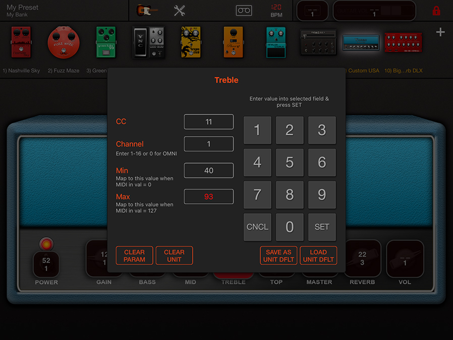 Advanced MIDI Learn Options in Steel Guitar PRO for iOS